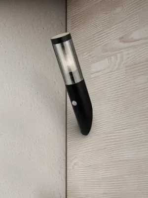 Nejlepší Cena Venkovní nástěnné svítidlo Batton, výška 40 cm, černá/kouřově šedá, s čidlem
