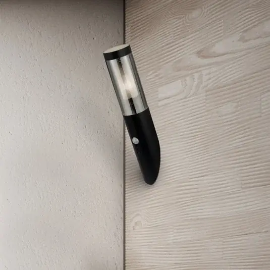 Nejlepší Cena Venkovní nástěnné svítidlo Batton, výška 40 cm, černá/kouřově šedá, s čidlem