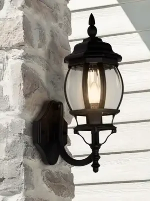 Objednat Nyní Venkovní nástěnné svítidlo Bel Aire, výška 46 cm, černá/čirý kov/sklo