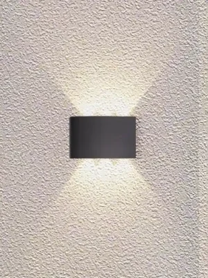 Koupit Online Venkovní nástěnné svítidlo Shadows, šířka 18 cm, černá, kov