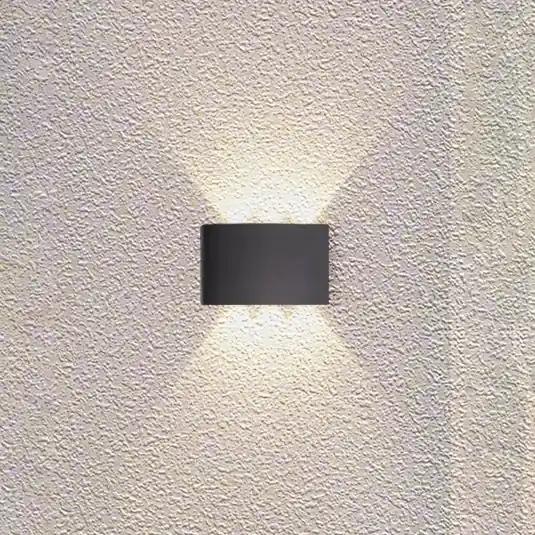 Koupit Online Venkovní nástěnné svítidlo Shadows, šířka 18 cm, černá, kov