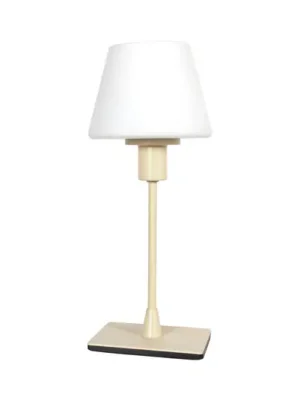 Stolní lampa Ancilla, krémová, výška 33 cm, kov, sklo, E14 Horká Nabídka