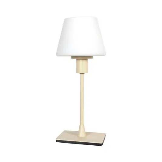 Stolní lampa Ancilla, krémová, výška 33 cm, kov, sklo, E14 Horká Nabídka