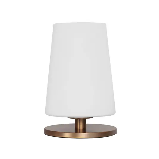 Stolní lampa Ancilla, bronzová, výška 26 cm, kov, sklo, E27 Must-Have