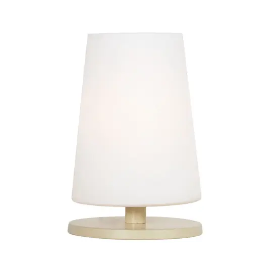 Stolní lampa Ancilla, krémová, výška 26 cm, kov, sklo, E27 Speciální Cena