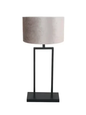 Stolní lampa Stang 3858ZW, černá/stříbrný velur, výška 55 cm Hit Sezóny