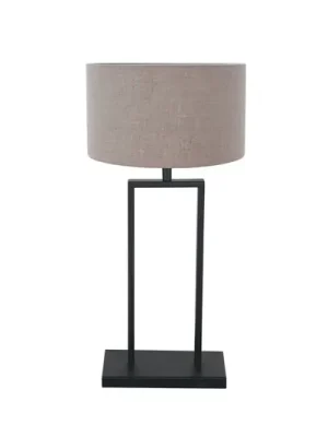 Stolní lampa Stang 3860ZW, černá/plátno v barvě bahna, výška 55 cm Kup Teď