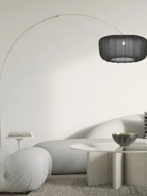 Stojací lampa Sparkled Light, ocel/černý nylon, 240 cm Časově Omezené