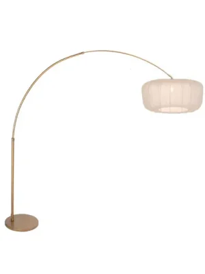 Stojací lampa Sparkled Light, bronzová/krémový nylon, 240 cm Rychlé Dodání
