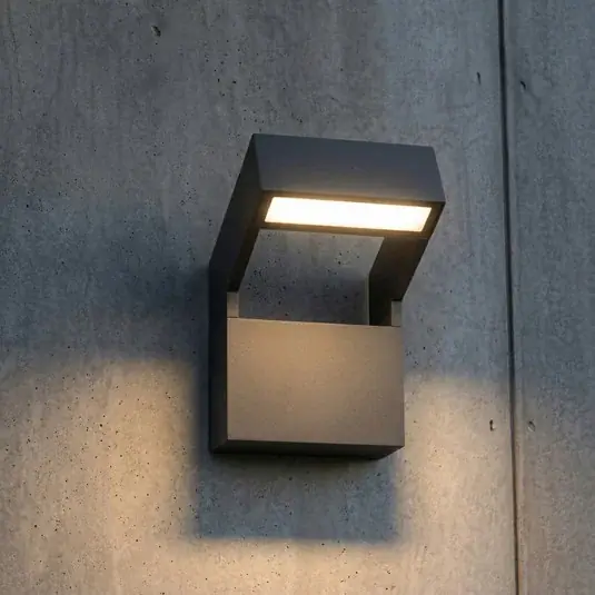 Akce Venkovní nástěnné LED svítidlo Arcchio Kovato, tmavě šedé, IP65