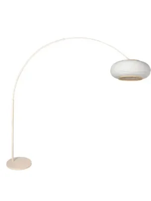 Stojací lampa Sparkled Light v krémové barvě s šedým plátěným potahem, 240 cm Přímo Od Výrobce