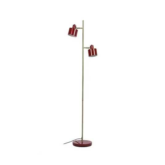 Stojací lampa Dyberg Larsen Ocean, tmavě červená, 160 cm, 2 žárovky. Levný