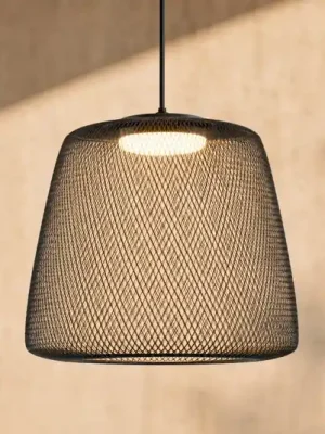 Nová Kolekce Venkovní závěsná LED lampa Lucande Korvyn, černá, Ø 50 cm, stmívatelné