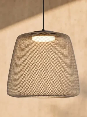 Venkovní závěsná LED lampa Lucande Korvyn, šedá, Ø 50 cm, stmívatelné Nízká Cena