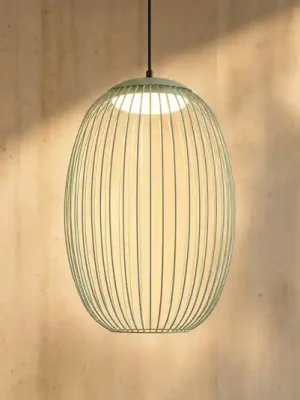 Venkovní závěsné LED svítidlo Lucande Richi, zelené, Ø 35 cm, stmívatelné Víkendová Akce