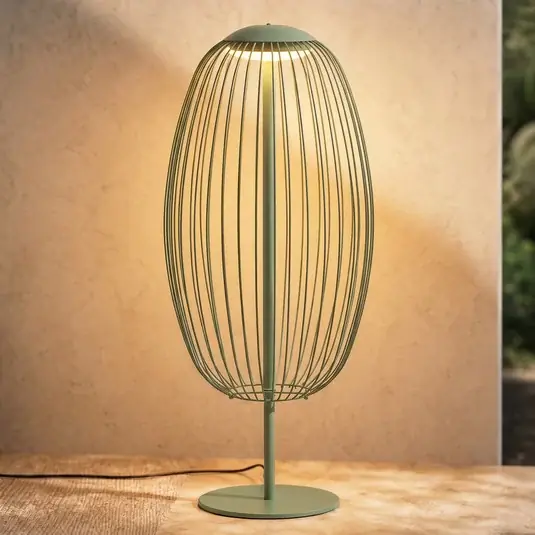 Venkovní stojací LED svítidlo Lucande Richi, zelené, výška 90 cm, IP44 Akční Cena