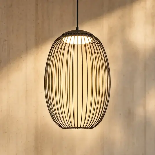 Nejprodávanější Venkovní závěsné LED svítidlo Lucande Richi, černé, Ø 35 cm, stmívatelné