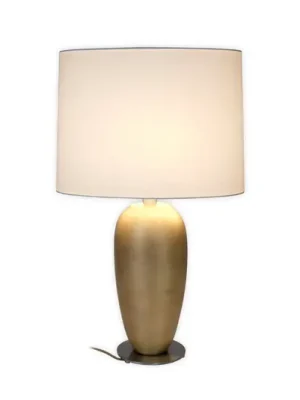 Stolní lampa OMEGA OVAL, zlatá/bílá, výška 65 cm, keramika, E27 Horká Nabídka