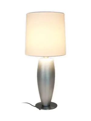 Stolní lampa SIGMA SOTTILE, stříbrná/bílá, výška 68 cm, keramika, E27 Omezená Nabídka