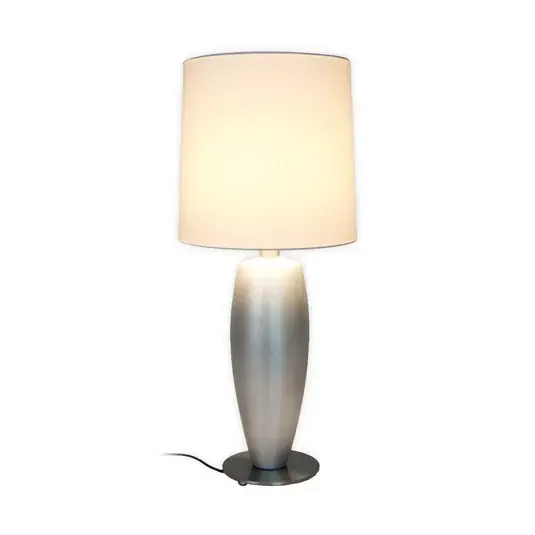 Stolní lampa SIGMA SOTTILE, stříbrná/bílá, výška 68 cm, keramika, E27 Omezená Nabídka