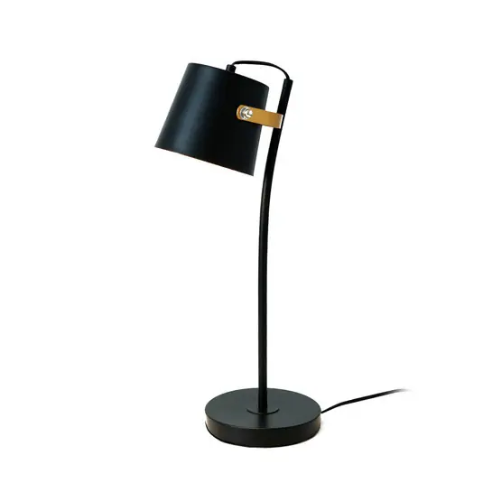 Pouze Dnes Stolní lampa ESPERTO, černá, výška 53 cm, kov, E27