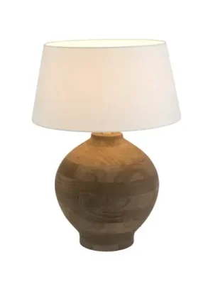 Tovární Cena Stolní lampa SORATTE, přírodní/écru, výška 48 cm, mangové dřevo, E27