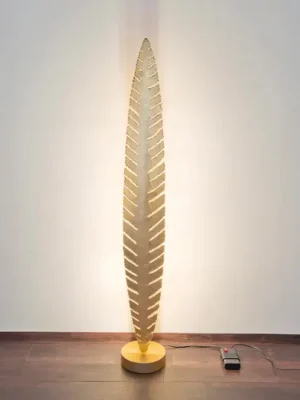 Autentický Stojací lampa PIETRO, zlatá, výška 152 cm, kov, 6 x G4