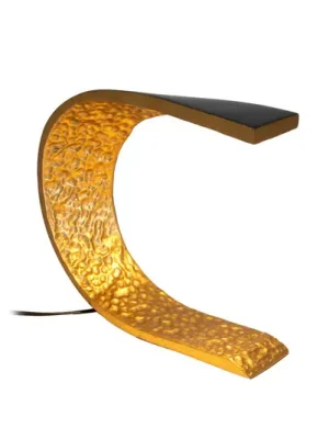 LED stolní lampa AUREONDA, černá/zlatá, výška 30 cm, kov Top Prodej
