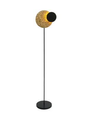 LED stojací lampa INFINITY TERRA černá/zlatá, výška 132 cm, kov Dokud Zásoby Vydrží