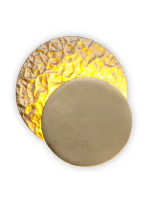 LED nástěnné světlo CORONARE, Ø 17 cm, zlatá, kovová, stmívatelné Časově Omezené