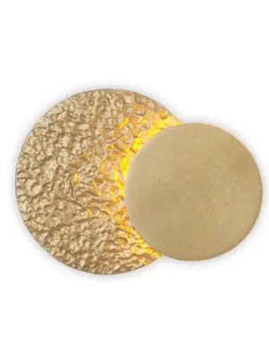 LED nástěnné světlo CORONARE, Ø 26 cm, zlatá, kovová, stmívatelné Sezónní Sleva