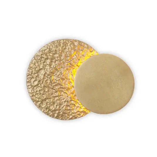 LED nástěnné světlo CORONARE, Ø 26 cm, zlatá, kovová, stmívatelné Sezónní Sleva