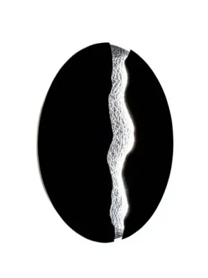 LED nástěnné světlo LAVA, černá/stříbrná, Ø 80 cm, kov, stmívatelné Vrácení Zdarma