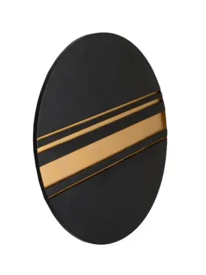 LED nástěnné světlo COSMILUCE, černá/zlatá, Ø 60 cm, kovové, stmívatelné Autentický