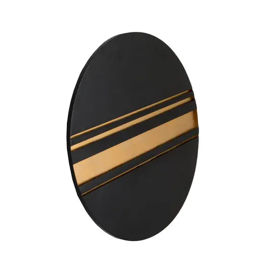 LED nástěnné světlo COSMILUCE, černá/zlatá, Ø 60 cm, kovové, stmívatelné Autentický