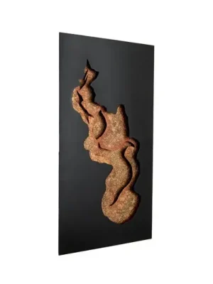 Must-Have LED nástěnné světlo FIROVENTO, černá/zlatá, 80 x 45 cm, kovová, stmívatelné