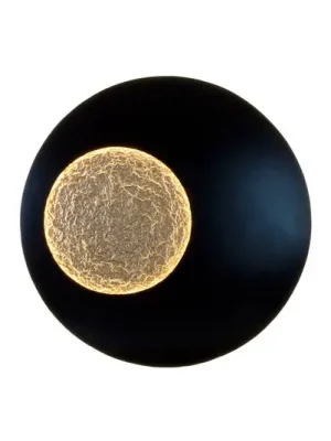 Tovární Cena LED nástěnné světlo LUNA MEGA XXL, černá/zlatá, Ø 120 cm, stmívatelné