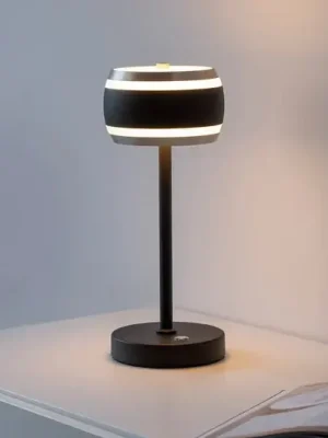 Akumulátorová stolní lampa PURE Falling Rings, černá perla/diamant, CCT Akční Nabídka