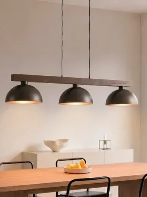 Akce Závěsné světlo Oslo, hnědé, 3 žárovky, délka 118 cm, E27
