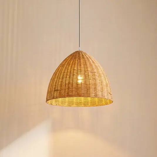 Super Cena Závěsné světlo Lindby Laverne, Ø 40 cm, ratan, E27