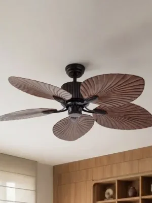 Stropní ventilátor Lucande Silvaris, průměr 132 cm, vzhled dřeva, DC, tichý Expresní Doručení