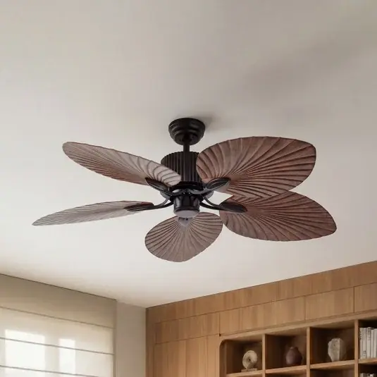Stropní ventilátor Lucande Silvaris, průměr 132 cm, vzhled dřeva, DC, tichý Expresní Doručení