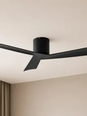 Časově Omezené Stropní ventilátor Lucande Ventoro, Ø 132 cm, černý, kov