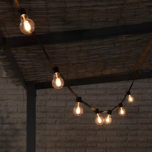 LED solární světelná řetězová girlanda Party, 6,2 W, jantarová, IP44, 1800 K Cenová Bomba