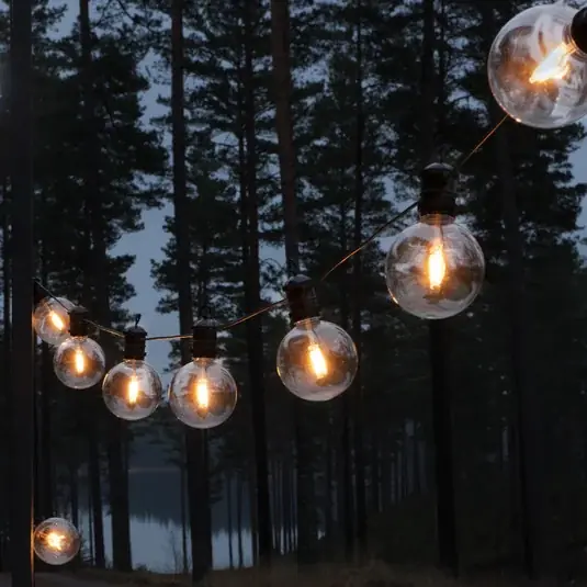 Akční Cena LED solární světelná řetězová dekorace Party, 7 W, jantarová, IP44, 1800 K