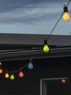 LED světelný řetěz Party, pastelové barvy, stmívatelné, IP44 Výhodná Nabídka