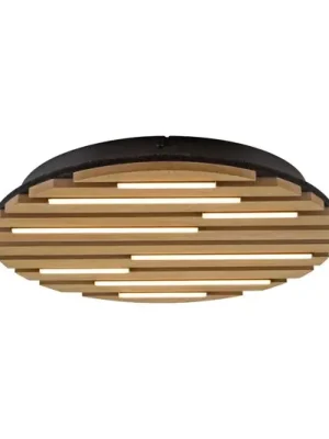 Akční Nabídka LED stropní svítidlo Akustik, Ø 38 cm, přírodní dřevo, kov