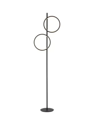 LED stojací lampa Mini-Ritus, černá, železo, 2 kroužky Nová Kolekce