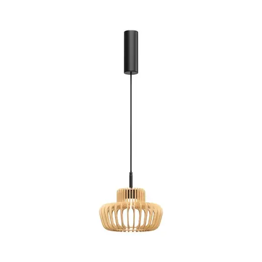 Speciální Cena LED závěsné světlo Namiki, Ø 27 cm, dřevo, CCT, 14 W