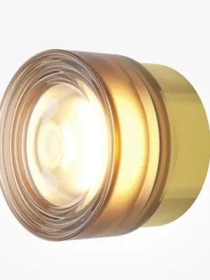 Výhodná Nabídka LED nástěnné světlo OLO, mosaz/jantarová, hladké provedení, Ø 13 cm, CCT
